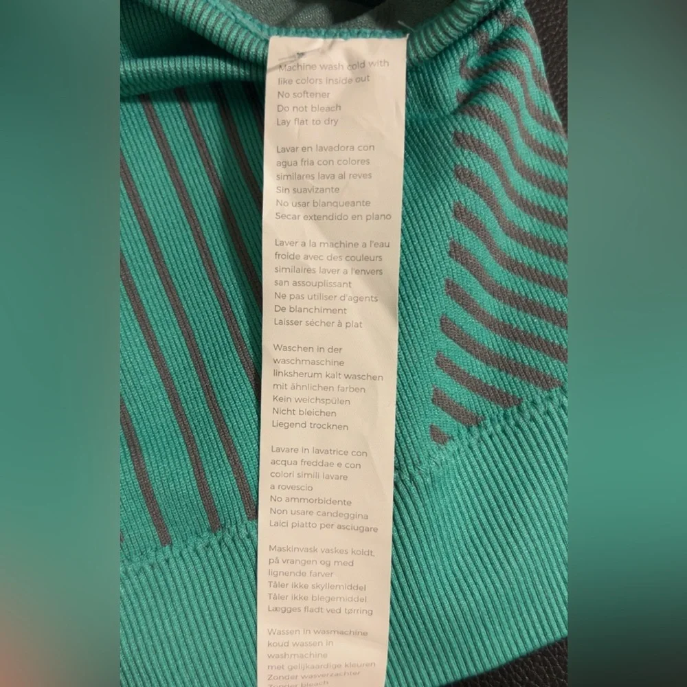 Fabletics Teal MEDIUM Leggings and SMALL Top Set - Picture 13 of 13